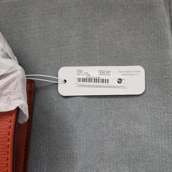 Charming Charlie Zipper Tote Bag Dark Orange With Gold Tone Accents - Picture 5 of 10